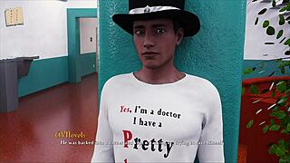 Being a Dik 310 game scene with big tits.