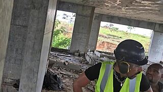 after everyone left, the workers fuck shamelessly in the construction building