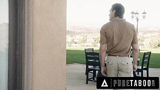 Delivery Guy Tricks Petite 18+ Penelope Woods into Taboo Virginity Loss