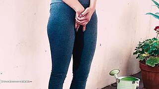 Desperation Pee 1: Asian Tina Locked Out On Balcony, Desperate To Piss - Preview