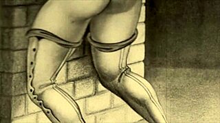 Vintage erotic drawings from retro anime hentai cartoons