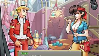 Let's play space rescue code pink, trading with curvy valerie for huge boobs and cum.