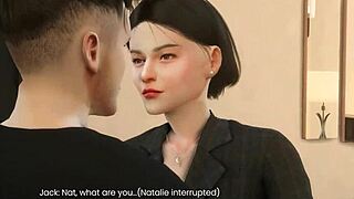 Natalie hides a steamy affair in 3D hentai preview with secret lover.