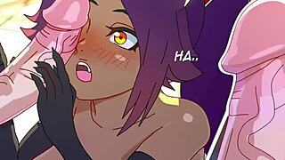 Yoruichi from Bleach in a hentai video