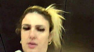 Why is this big woman so horny in the gym with her transparent shirt?