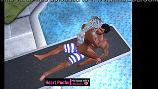 Public Pool Jump Scene