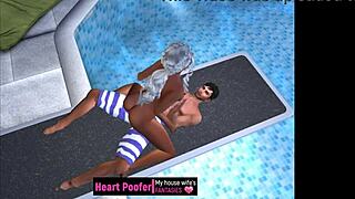 Public Pool Jump Scene