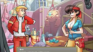 Let's play space rescue code pink, trading with curvy valerie for huge boobs and cum.