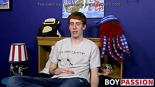 Red-haired guy undergoes casting interview before solo session