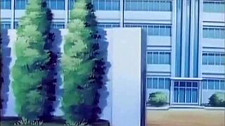 Petite blonde anime girl with glasses and big tits gets intensely fisted in hentai fantasy