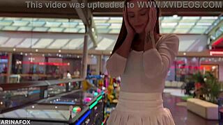 I explore multiorgasms with vibrator in public