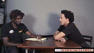 Sayunclenetwork Com - Muscle Officer Drills Gay Guy Bareback.