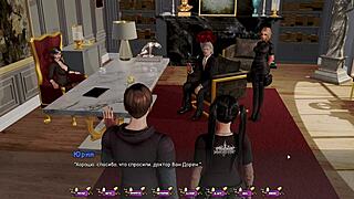 Pale Carnations gameplay part 20 shows Asian beauty bent over with stunning tattoos