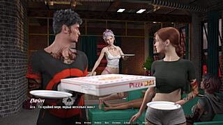 Тинейджерка с татуировками раздевается на публике в Hellcat Lounge Часть 5