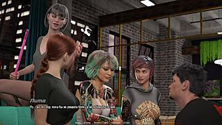 Teen with Tattoos Strips in Public at Hellcat Lounge Part 5