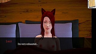 My new family hentai girl gives blowjob to monster cock