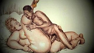 Explore Sensual Vintage Erotic Drawings with a Retro Anime Twist