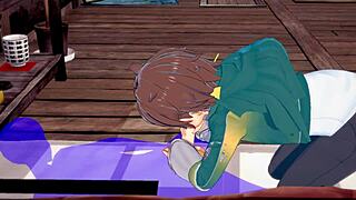 I’m Obsessed with Kazuma’s Blowjob and Cum Scene