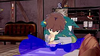 I’m Obsessed with Kazuma’s Blowjob and Cum Scene