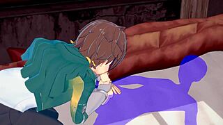 I’m Obsessed with Kazuma’s Blowjob and Cum Scene