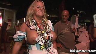 damn, i’m lovin’ these naked sexy amateurs partyin’ on the street with no shame