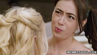 demi hawks joins chloe surreal and serene siren in sex after catching them?