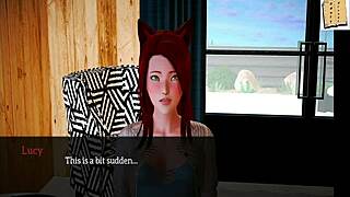 My new family hentai girl gives blowjob to monster cock