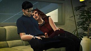 mystique in 3d cartoon anime preview with black character