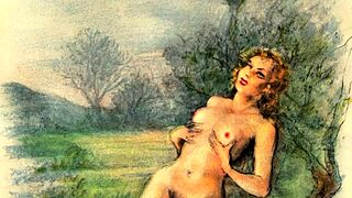 vintage erotic drawings with a steamy retro vibe for fans