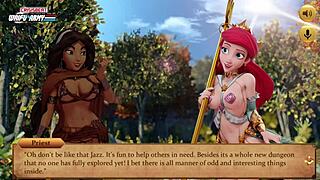 princess quest demo featuring tall redhead character