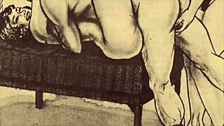 vintage erotic drawings with a steamy retro vibe for fans