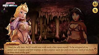 princess quest demo featuring tall redhead character