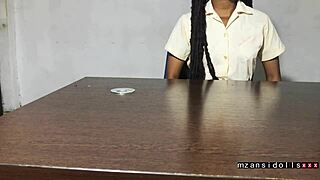 Ebony Babe Teases With Striptease Before Outdoor Fucking