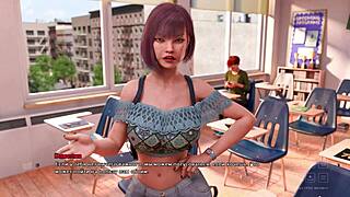 3D cartoon with blonde mother-in-law in Santa County
