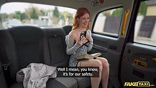 Yo, check this fake taxi ride! Petite redhead squirts on a huge German dick while flashing and banging hard outdoors.