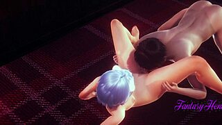 Yo, Rei Ayanami and Shinji Ikari go hard in Evangelion 3D hentai! 🔥