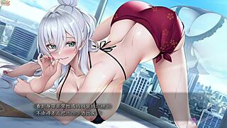 Big tits and ass get massaged and fucked in a bath
