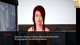 Young red-haired amateur in family fun with small boobs