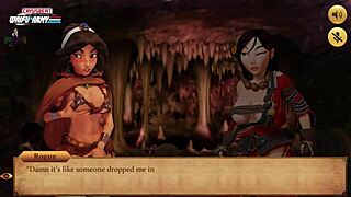 princess quest demo featuring tall redhead character