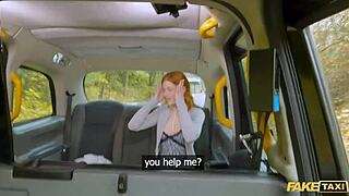 Yo, check this fake taxi ride! Petite redhead squirts on a huge German dick while flashing and banging hard outdoors.