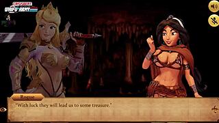 princess quest demo featuring tall redhead character