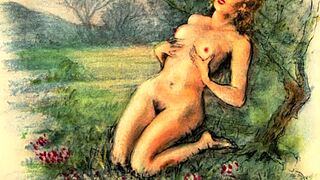 vintage erotic drawings with a steamy retro vibe for fans