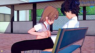 Mikoto Misaka, Kuroko Shirai, Kazari Uiharu, Toma Kamijo in Intense Hentai Sex