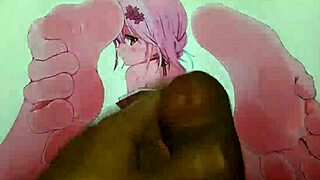 Anime Feet Cum Tribute