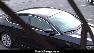 stepson proves his skills to drive daddy's car with bold moves.