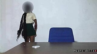 Ebony Babe Teases With Striptease Before Outdoor Fucking