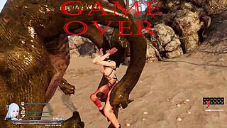 In Sword x Hime, the game ends with monster pussy edits