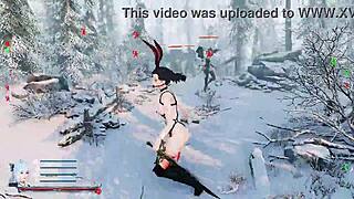 In Sword x Hime, the game ends with monster pussy edits