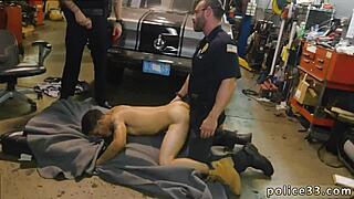 Gay gothic twink teen feels excited using sex toys before getting boinked by police