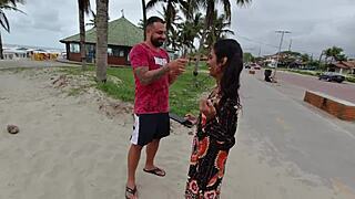 Man, took the young Carioca girl to the beach to screw with the couple in the woods! 🌿